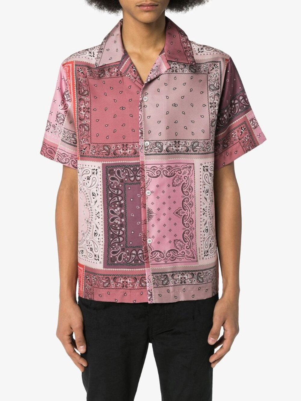 AMIRI Reconstructed Silk Bandana Shirt